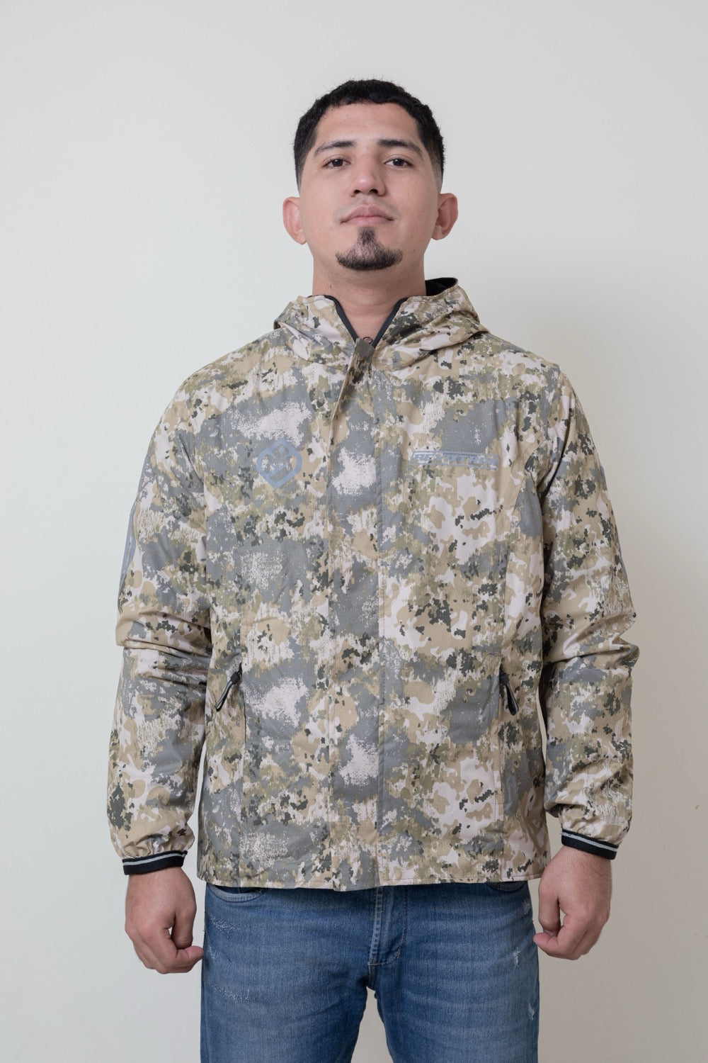 Chaqueta doble faz impermeable camuflada