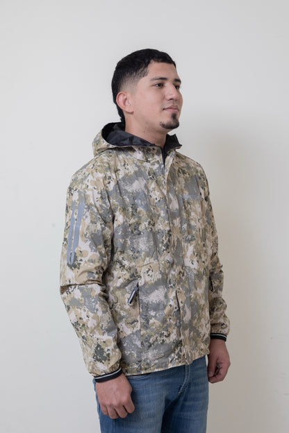 Chaqueta doble faz impermeable camuflada