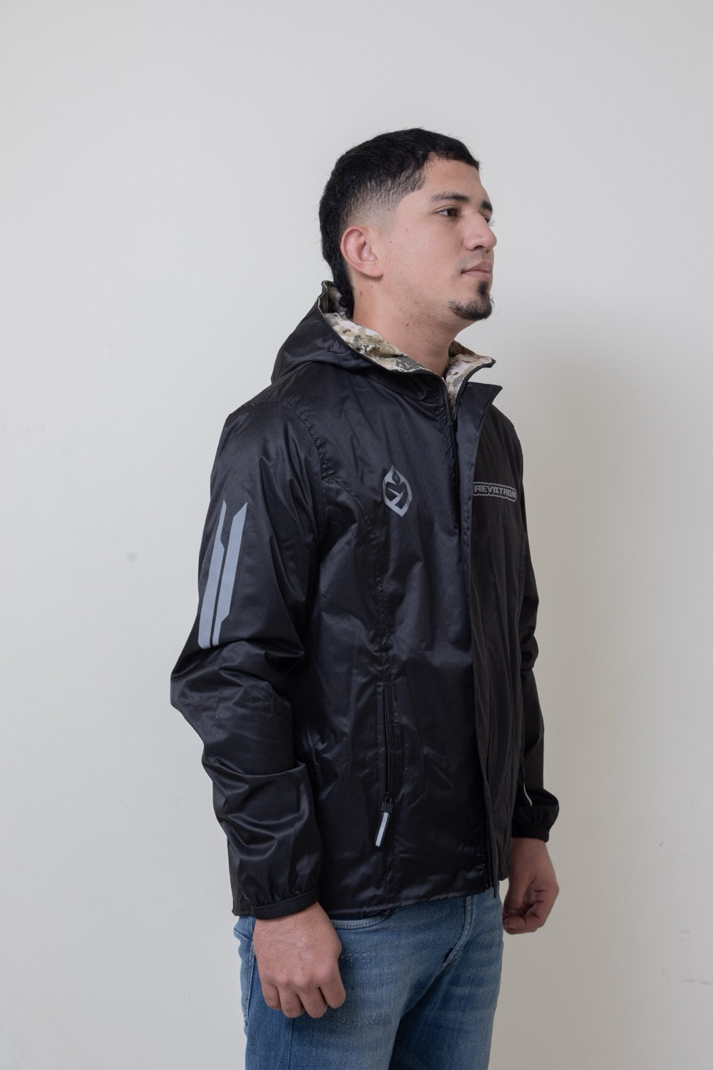 Chaqueta doble faz impermeable camuflada