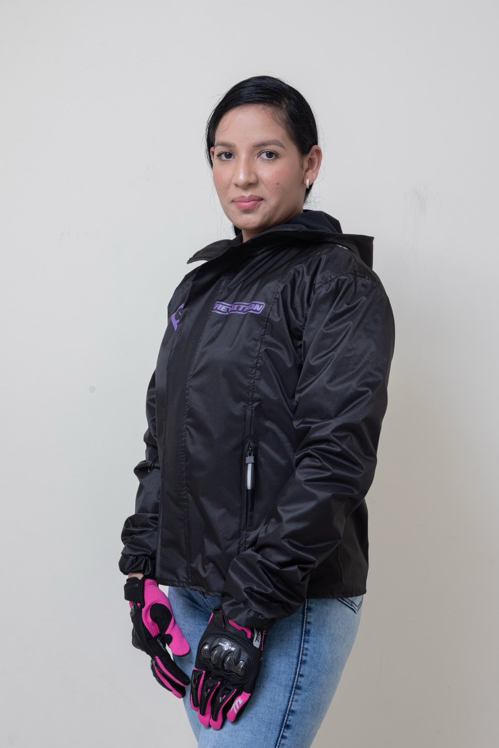 Chaqueta impermeable con espalda reflectiva