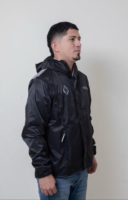 Chaqueta impermeable con espalda reflectiva