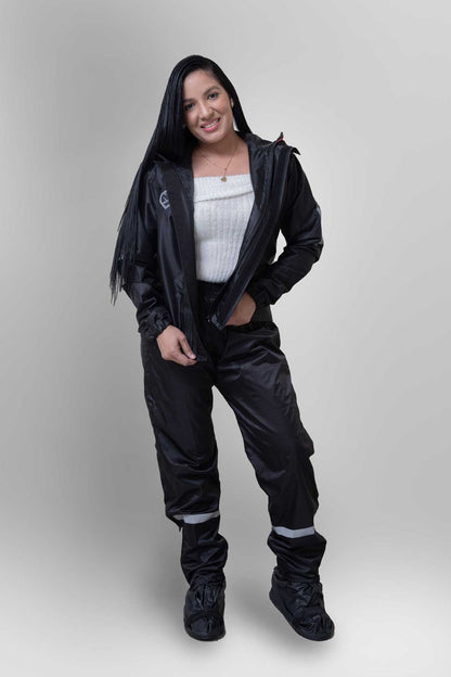 Impermeable tipo sudadera para mujer