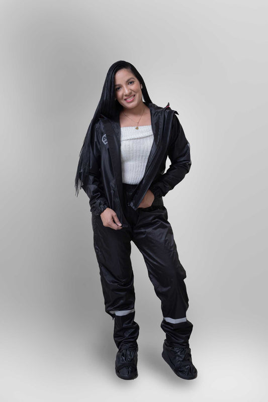 Impermeable tipo sudadera para mujer
