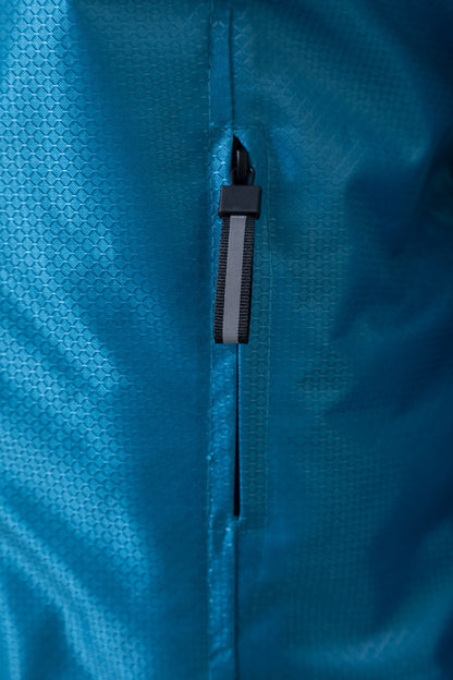 Chaqueta doble faz impermeable turquesa