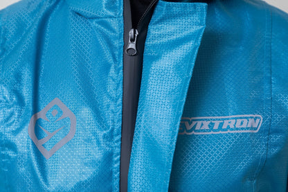 Chaqueta doble faz impermeable turquesa