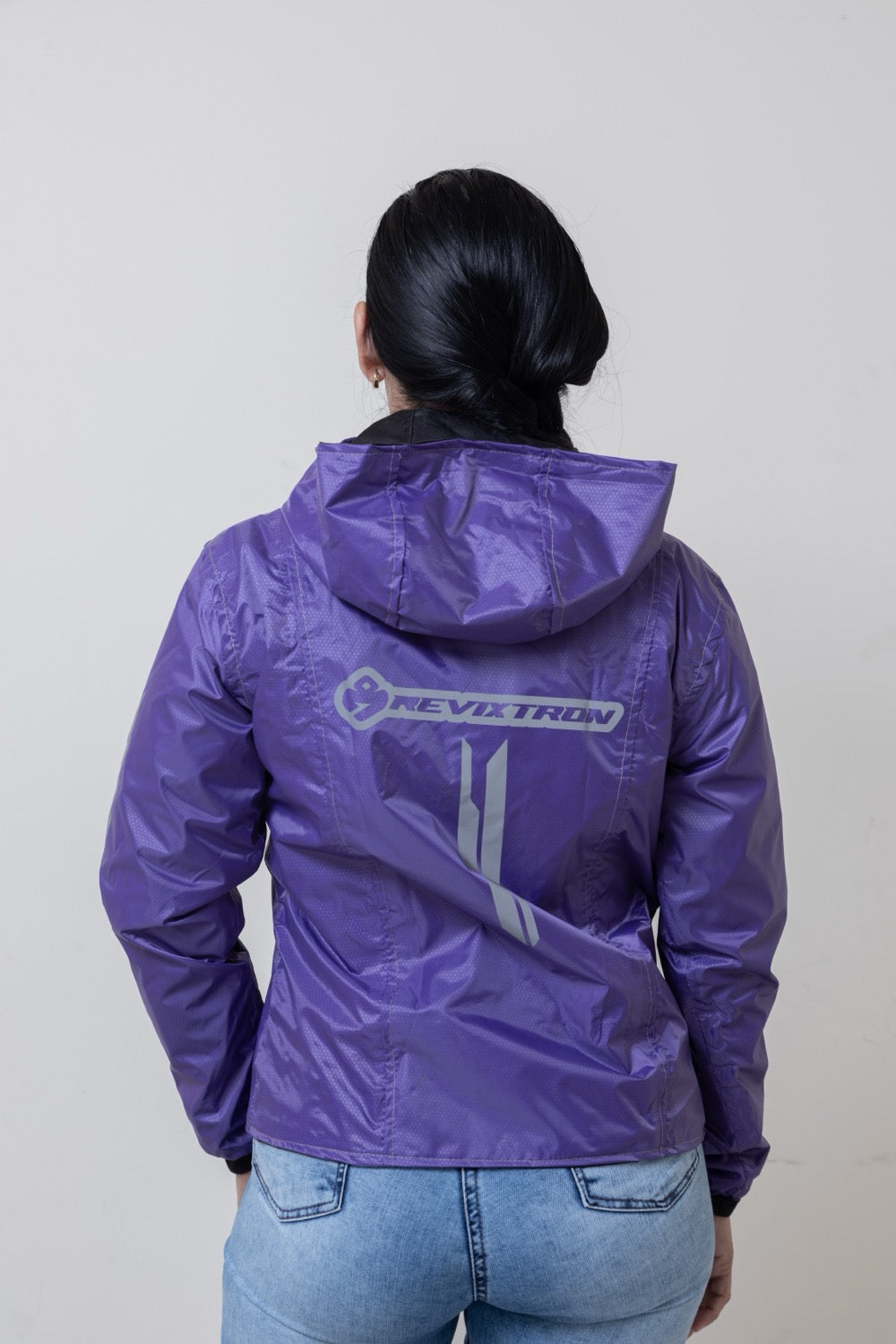 Chaqueta doble faz impermeable morada