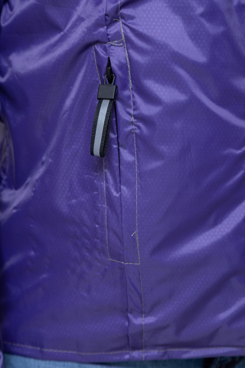 Chaqueta doble faz impermeable morada
