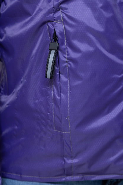 Chaqueta doble faz impermeable morada