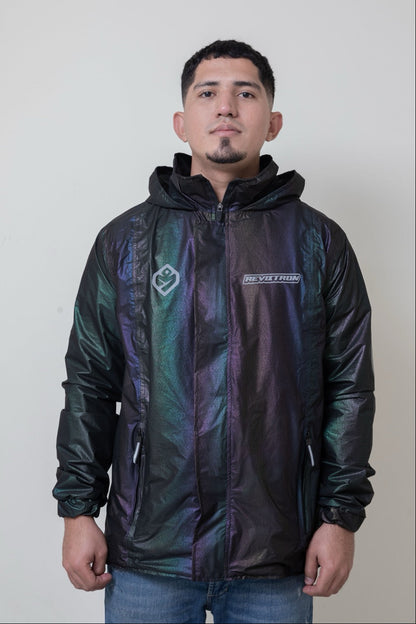 Chaqueta impermeable tornasol