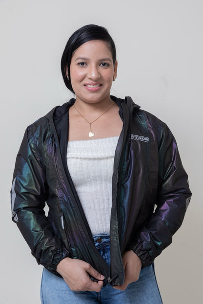 Chaqueta impermeable tornasol
