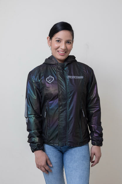 Chaqueta impermeable tornasol